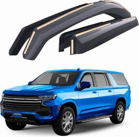 Goodyear Shatterproof Window Deflectors for Chevrolet (Chevy) Suburban 2021-2025, Rain Guards, Window Visors for Cars, Vent Deflector, Car Accessories, 4 pcs - GY007888