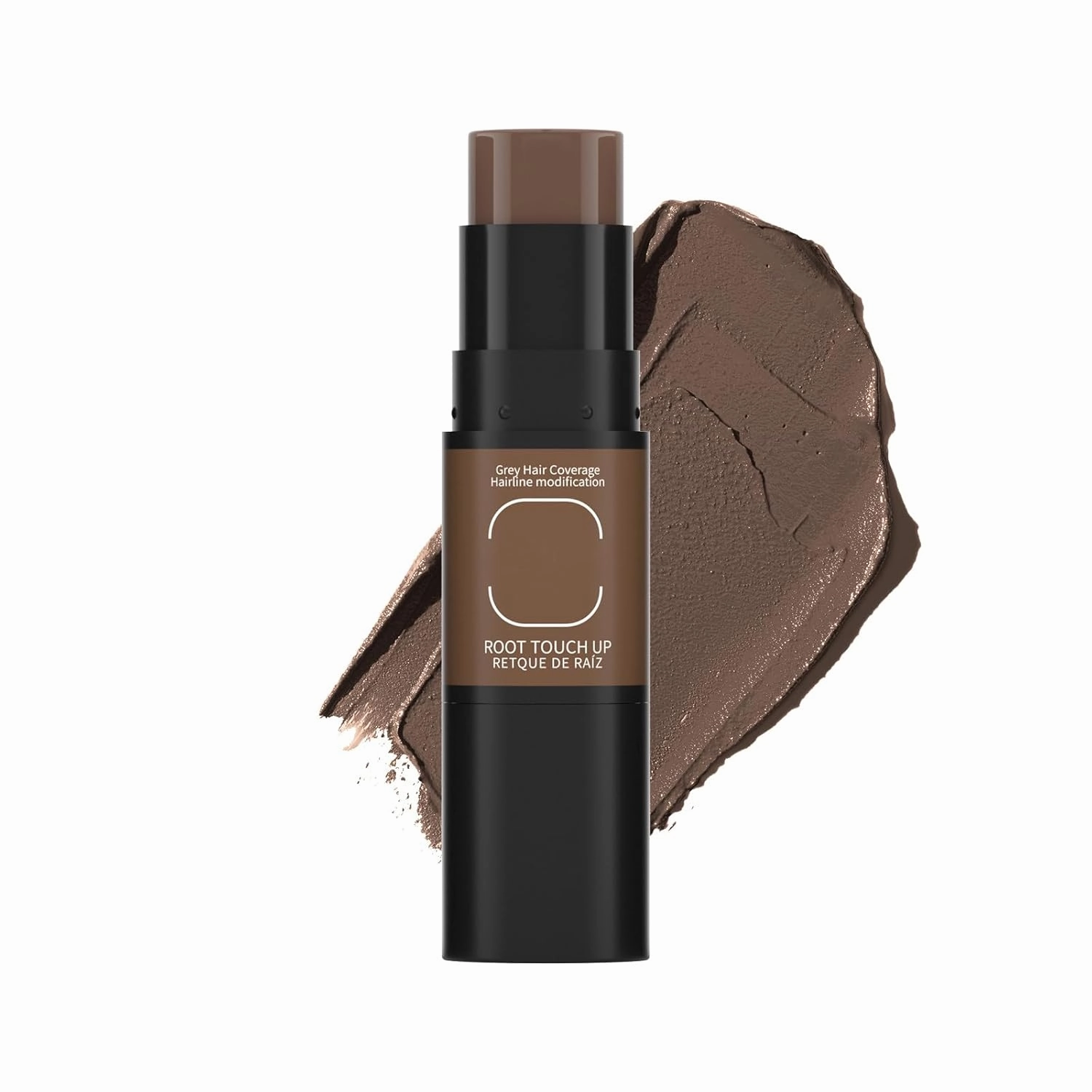 gowwim Root Concealer Stick Instant Gray Hair Coverage & Volumizing with 5 Brushes | Covers Scalp, White Hair & Thinning Spots | Safe for All Hair Types (Brown)