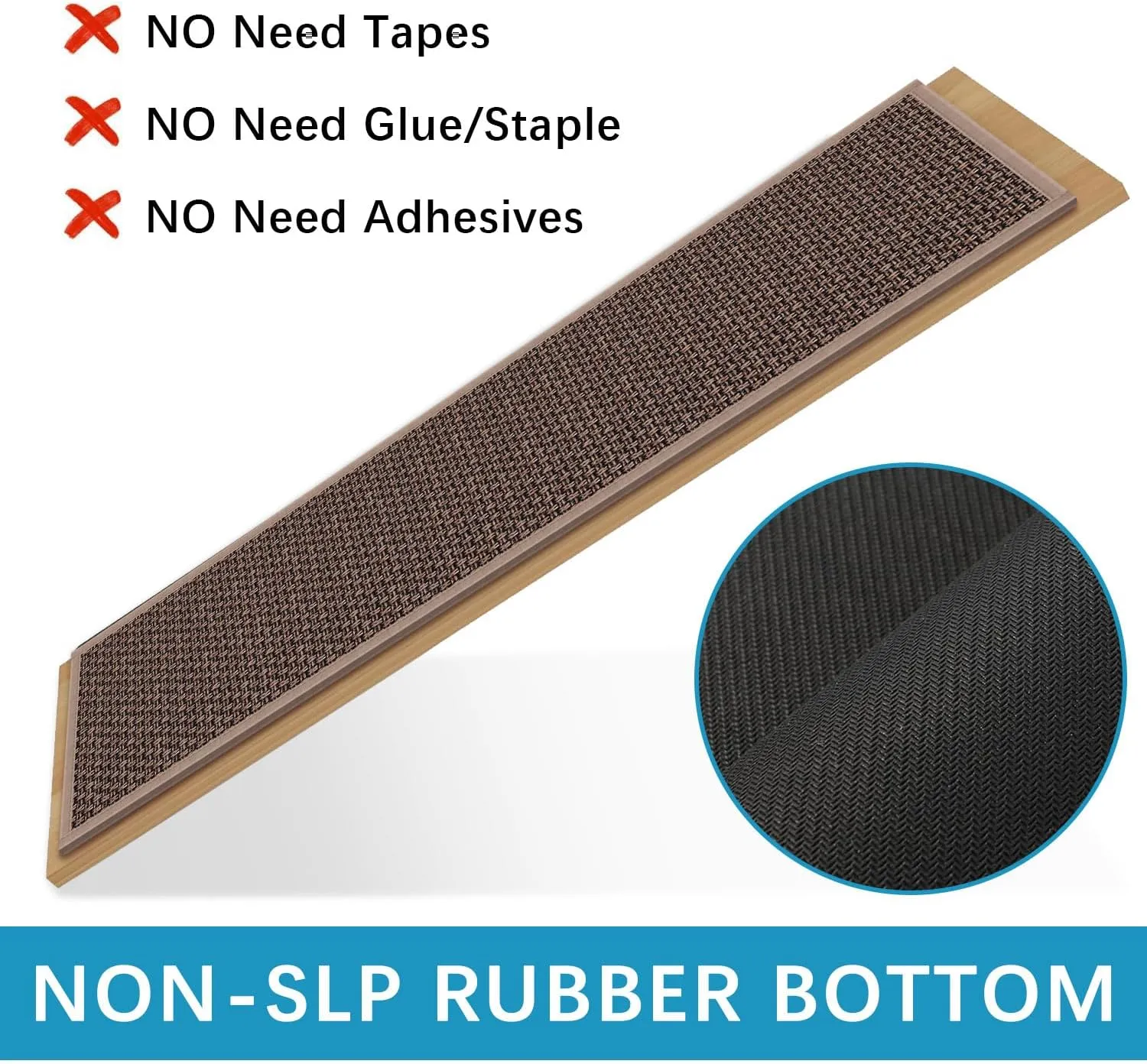 GOYLSER Rubber Stair Treads for Wooden Steps, 15Pack Jute Stair Covers Pads Non Slip, Machine Washing Stair Protector, Light Brown Step Rug Stairway Treads, 8"x30"