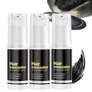 Hair Fillup Concealer, Hairfillup Hair Concealer for Men, Enhance Hairline Powder Waterproof Hair Fill Up, Temporary Gray Concealer Spray Sweatproof Hair Concealer Root Cover Up(3PACK)