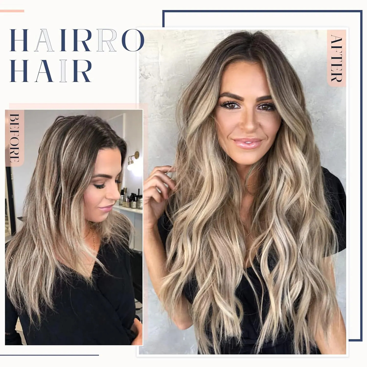 Hairro U Tip Hair Extensions Remy Pre Bonded Fusion Hairpieces Utip Nail Tipped Keratin Glue Stick Highlight Microlink Hair Extension For Women 100 Strands 14" 50g #4P27 Medium Brown Mix Dark Blonde