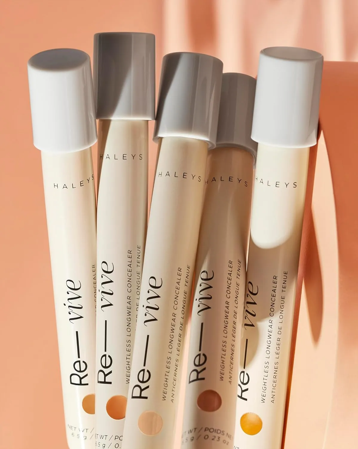 HALEYS Weightless Longwear Concealer (Medium Dark - Cool), Re-vive, Medium to Full Coverage, Gripping Concealer, All-Day Wear, Spot Concealing, Brightens, Streak-free, Light-diffusing, V CF