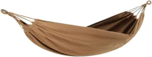 Hammocks Thickened Canvas Hammock Outdoor Anti-Rollover Single Double Swing Hand-Woven Canvas Hammock with Curved Stick Camping Hammocks(Brown,Aa)