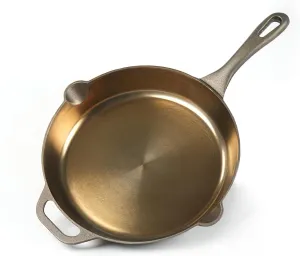 HAWOK 12 Inch Smooth Pre-Seasoned Round Cast Iron Skillet