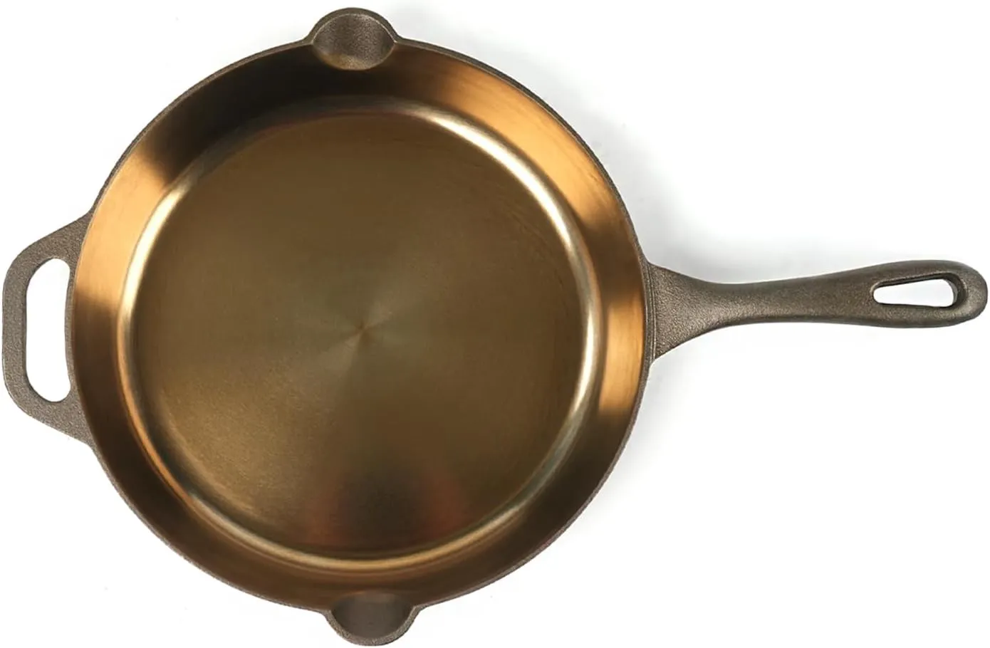 HAWOK 12 Inch Smooth Pre-Seasoned Round Cast Iron Skillet