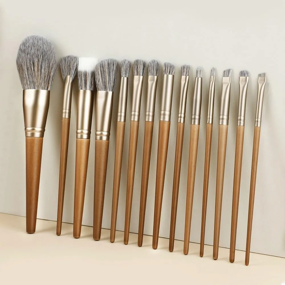 HBJWOV 14 Piece Makeup Brush Set Eye Shadow Brush Detail Brush Super Soft Powder Brush