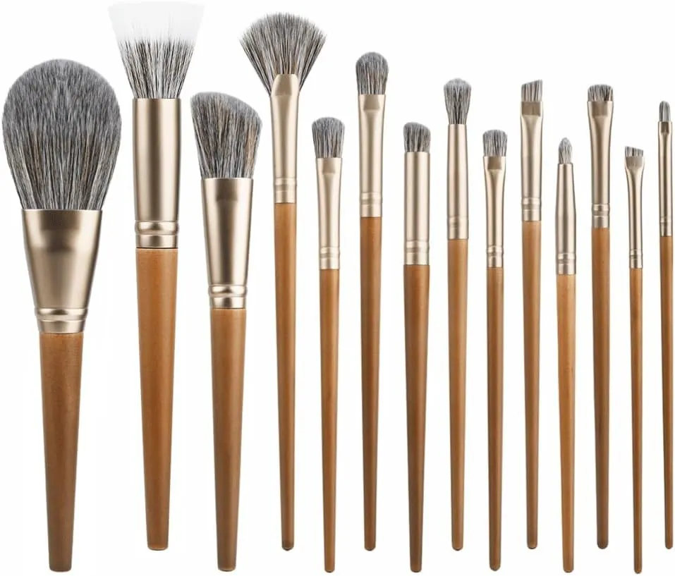 HBJWOV 14 Piece Makeup Brush Set Eye Shadow Brush Detail Brush Super Soft Powder Brush