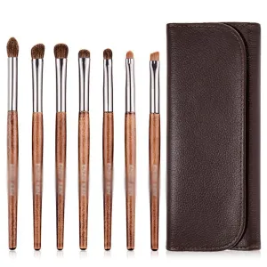 HBJWOV Eye shadow brush set Soft hair eye eyebrow brush Portable 7 pcs brushes eyeliner brush Halo dye brush