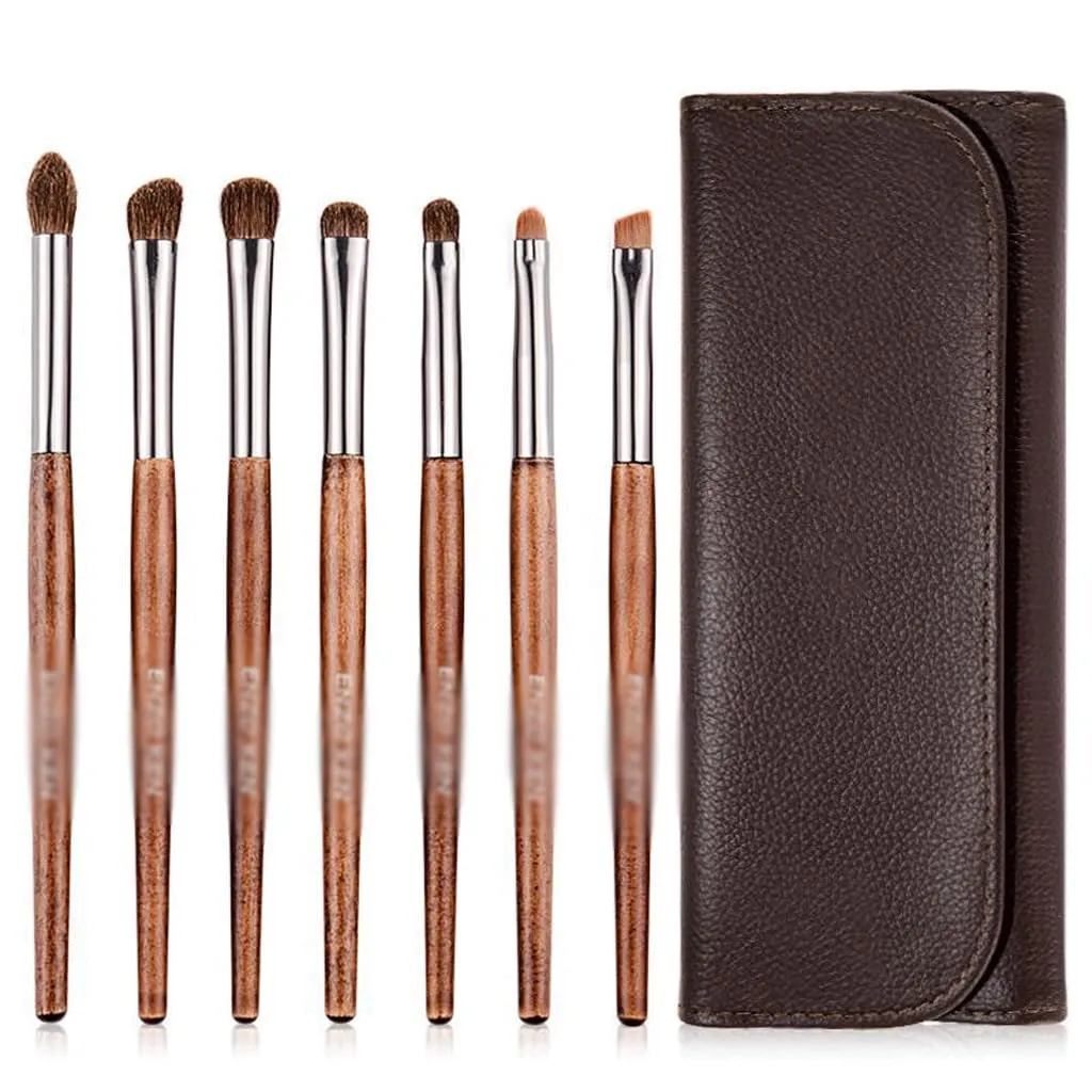 HBJWOV Eye shadow brush set Soft hair eye eyebrow brush Portable 7 pcs brushes eyeliner brush Halo dye brush