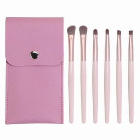 HBJWOV 6 x cosmetic brush set, portable, with eye shadow, eyebrow brush, eye makeup tool(C)