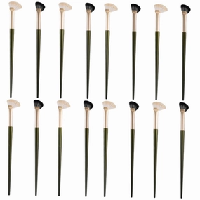 Hemoton 16pcs Angled Nose Contour Brush Dual-tone Blending Brushes for Eye Shadow Foundation and Blush Application Professional Makeup Tool for Precise Contouring and Highlighting