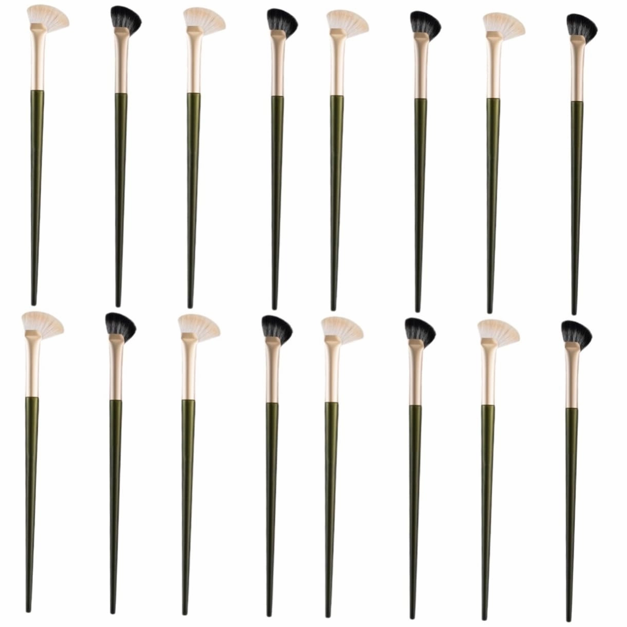 Hemoton 16pcs Angled Nose Contour Brush Dual-tone Blending Brushes for Eye Shadow Foundation and Blush Application Professional Makeup Tool for Precise Contouring and Highlighting
