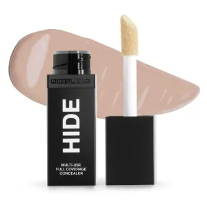 HIDE Liquid Concealer, Medium to Full Coverage Concealer for Blemishes, Under Eye Dark Circles & Scars, Oil Free Concealer, Almond (See Shade Finder), 0.5 fl oz