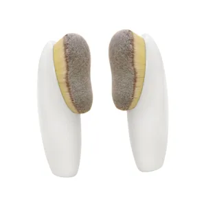 Housoutil 4pcs Makeup Brushes Loose Powder Foundation Brushes for Women Dual-ended Blending Tool for Eyeshadow Blusher for Daily Makeup Application