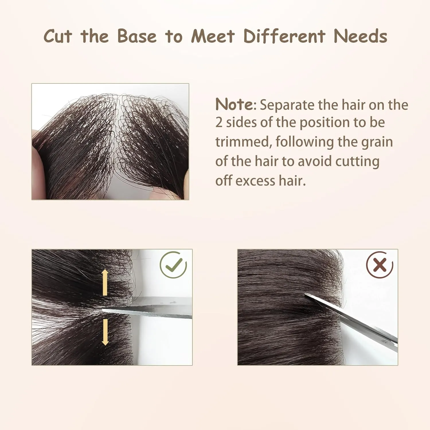 human hair bald spot hair patch toupee scar human hair replacement hairline loss straight Tape for men and women (Dark Brown, 0.78"*1.57")