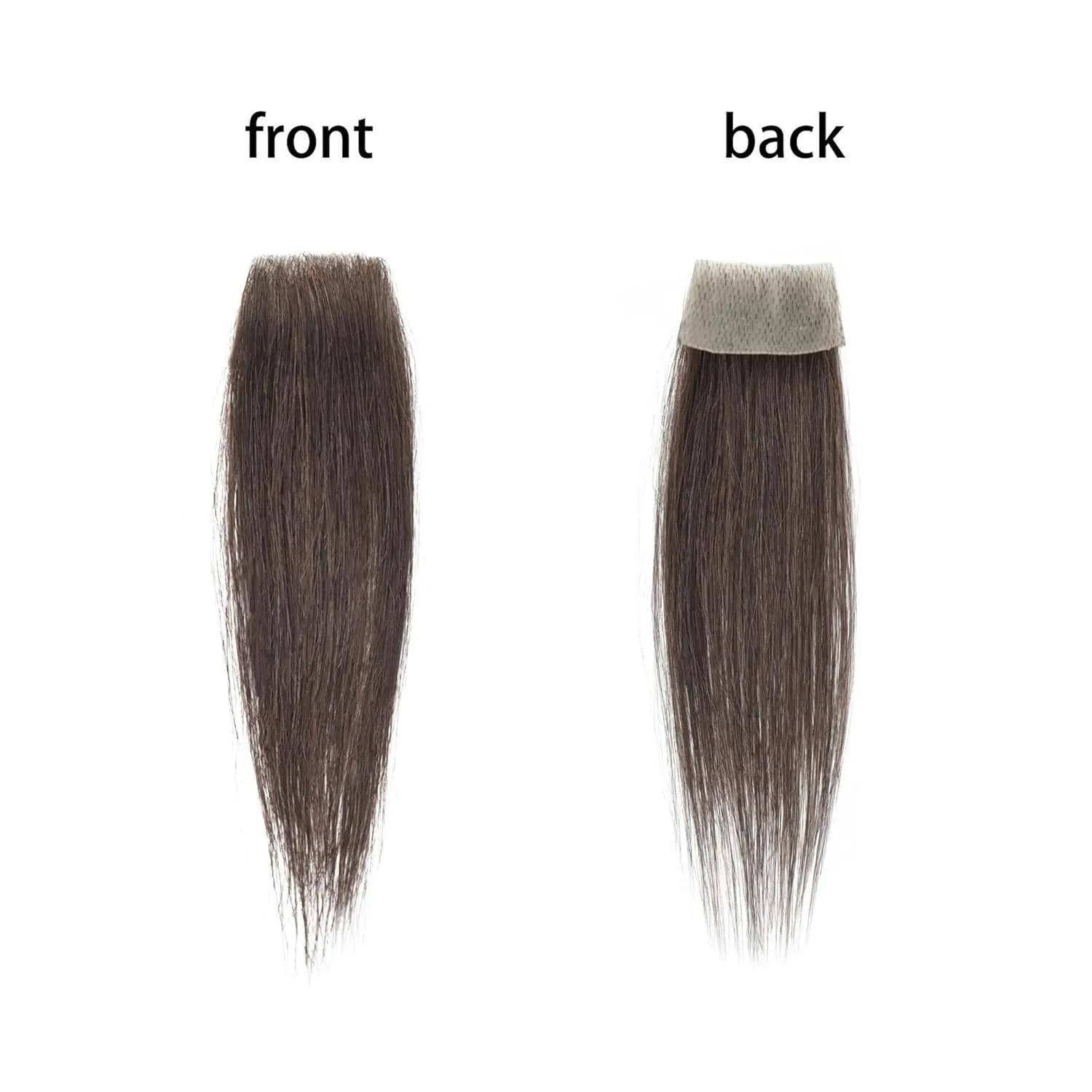 human hair bald spot hair patch toupee scar human hair replacement hairline loss straight Tape for men and women (Dark Brown, 0.78"*1.57")