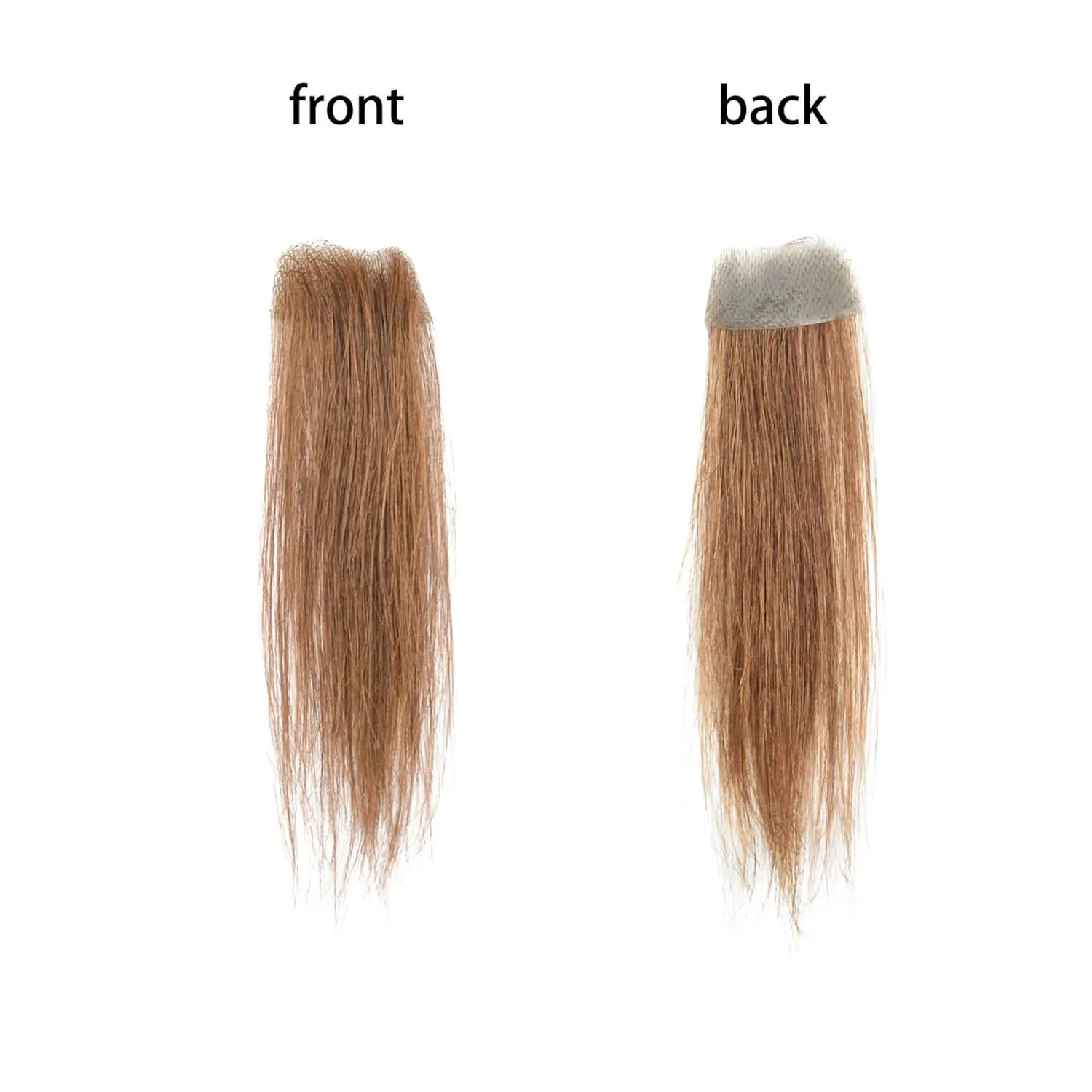 human hair bald spot hair patch toupee scar human hair replacement hairline loss straight Tape for men and women (Light Brown, 0.78"*1.57")
