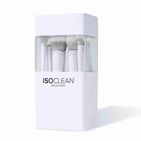 ISOCLEAN Makeup Brushes, 12 Piece Creator Brush Collection with Brush Box, MUA Professional Grade Makeup Brushes for Foundation, Eyebrows, Eyeliner, Eyelids, Eye Shadow, Powder, Concealer, Highlighter