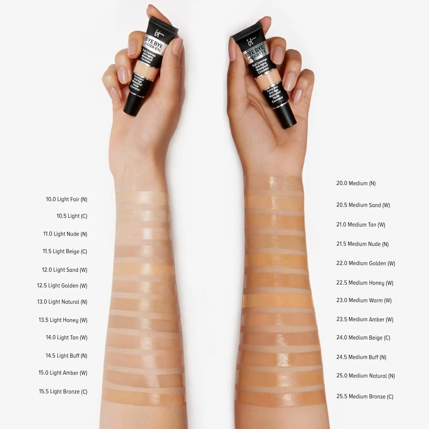 IT Cosmetics Bye Bye Under Eye Full Coverage Concealer - for Dark Circles, Fine Lines, Redness & Discoloration - Waterproof - Natural Finish – 0.4 fl oz