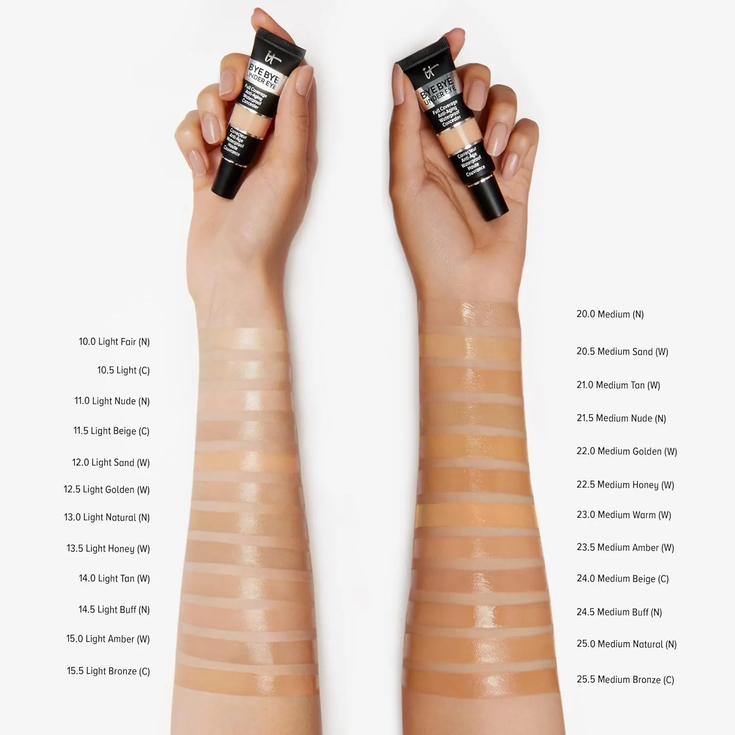 IT Cosmetics Bye Bye Under Eye Full Coverage Concealer - for Dark Circles, Fine Lines, Redness & Discoloration - Waterproof - Natural Finish – 0.4 fl oz