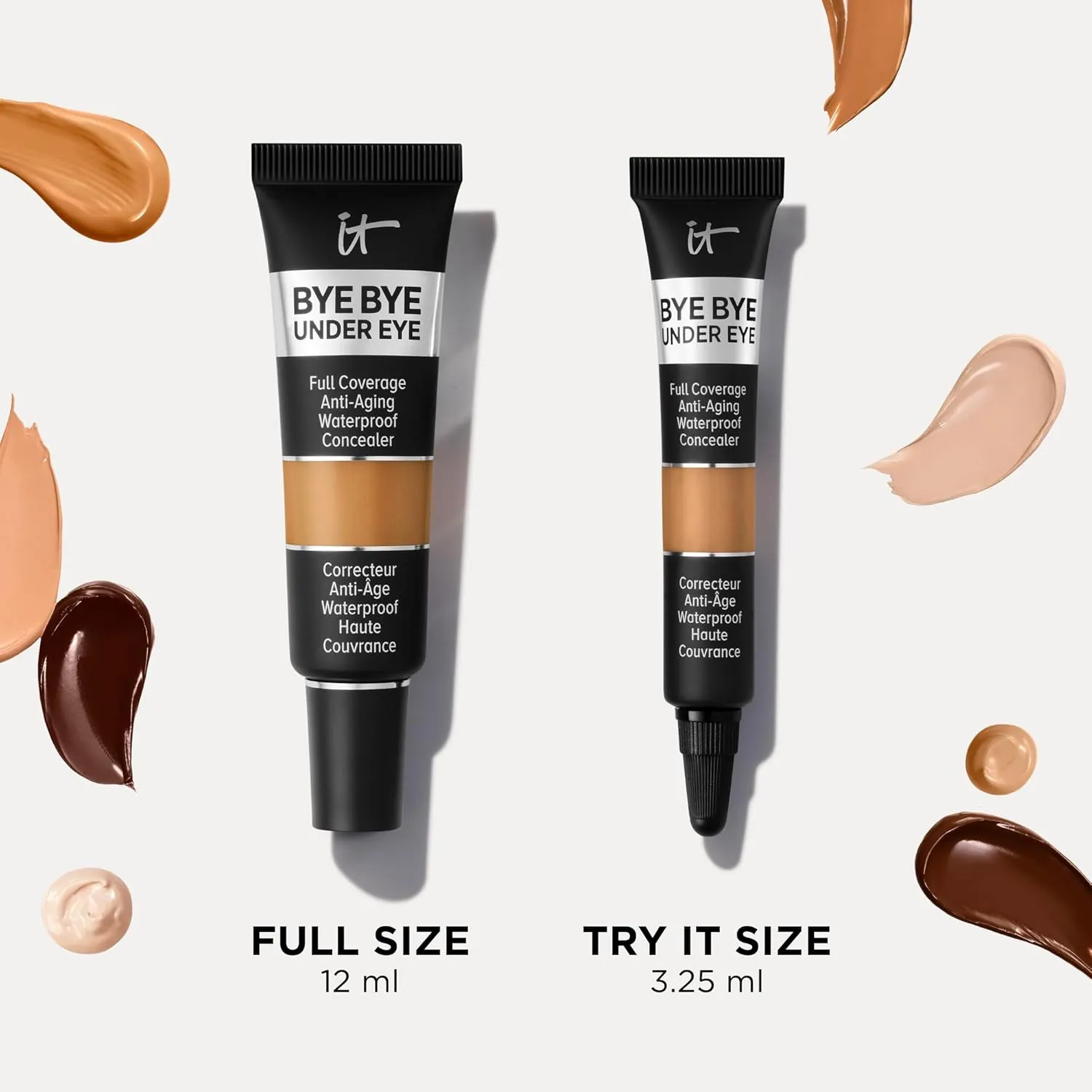 IT Cosmetics Bye Bye Under Eye Full Coverage Concealer - for Dark Circles, Fine Lines, Redness & Discoloration - Waterproof - Natural Finish – 0.4 fl oz