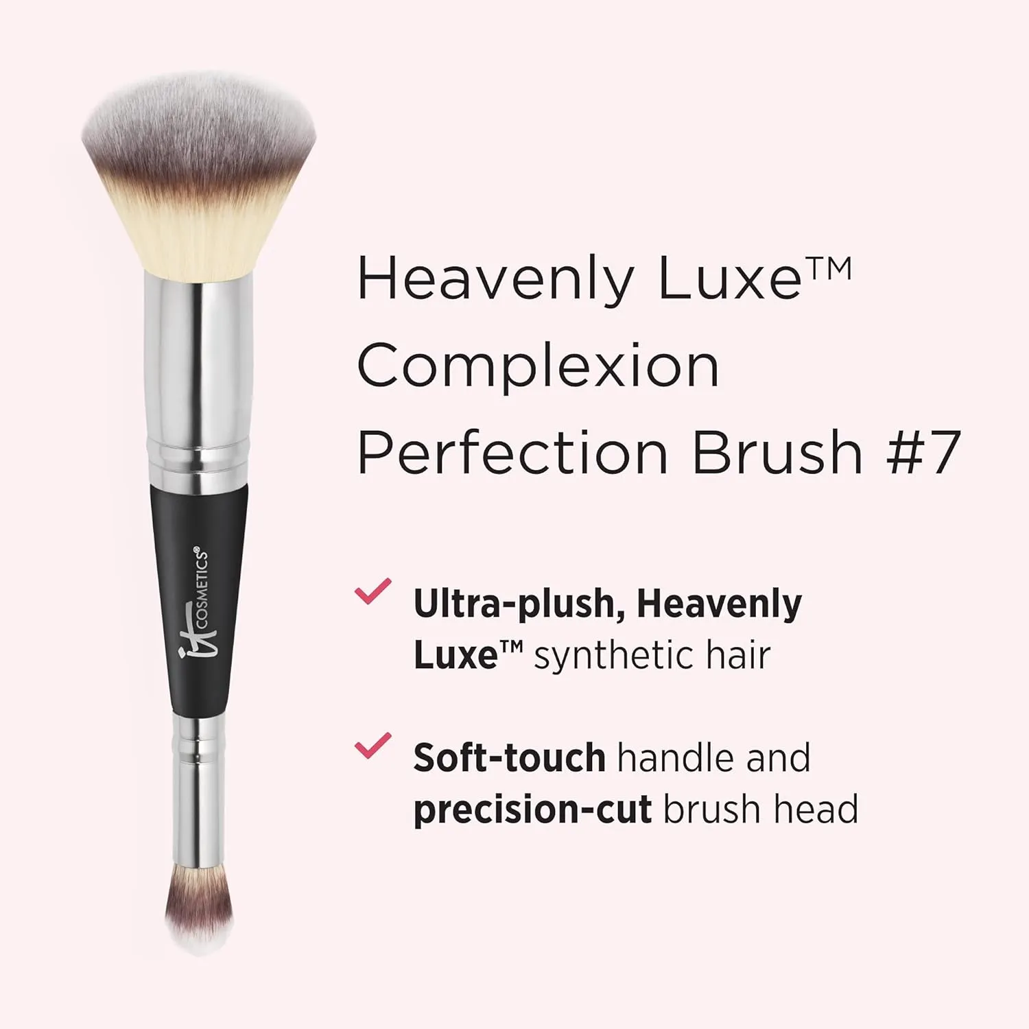 IT Cosmetics Makeup Set - Includes Supersize Bye Bye Under Eye Concealer (45.5 Deep)   Heavenly Luxe Complexion Perfection Concealer Brush (1 fl oz) - with Collagen, Hyaluronic Acid & Antioxidants