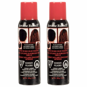 Jerome Russell Spray-on Color Dark Brown Hair Thickener, for Fine & Thinning Hair, Conceals Bald Spots, Hides Root Re-growth & Cover Hair Extension Tracks, Works for Men & Women, 3.5 oz - 2 Pack