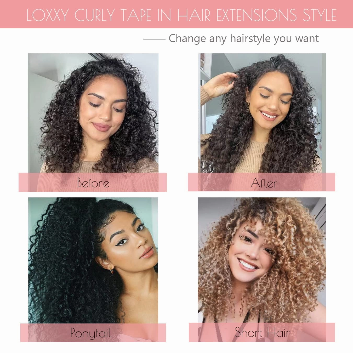 Jerry Curly Hair Tape in Extensions Human Hair 16" Tape ins for Black Women Natural Wave Invisible Double Sided 3B 3C Type Real Human Hair 50grams Tape on Extensions #2 Darkest Brown 20pcs
