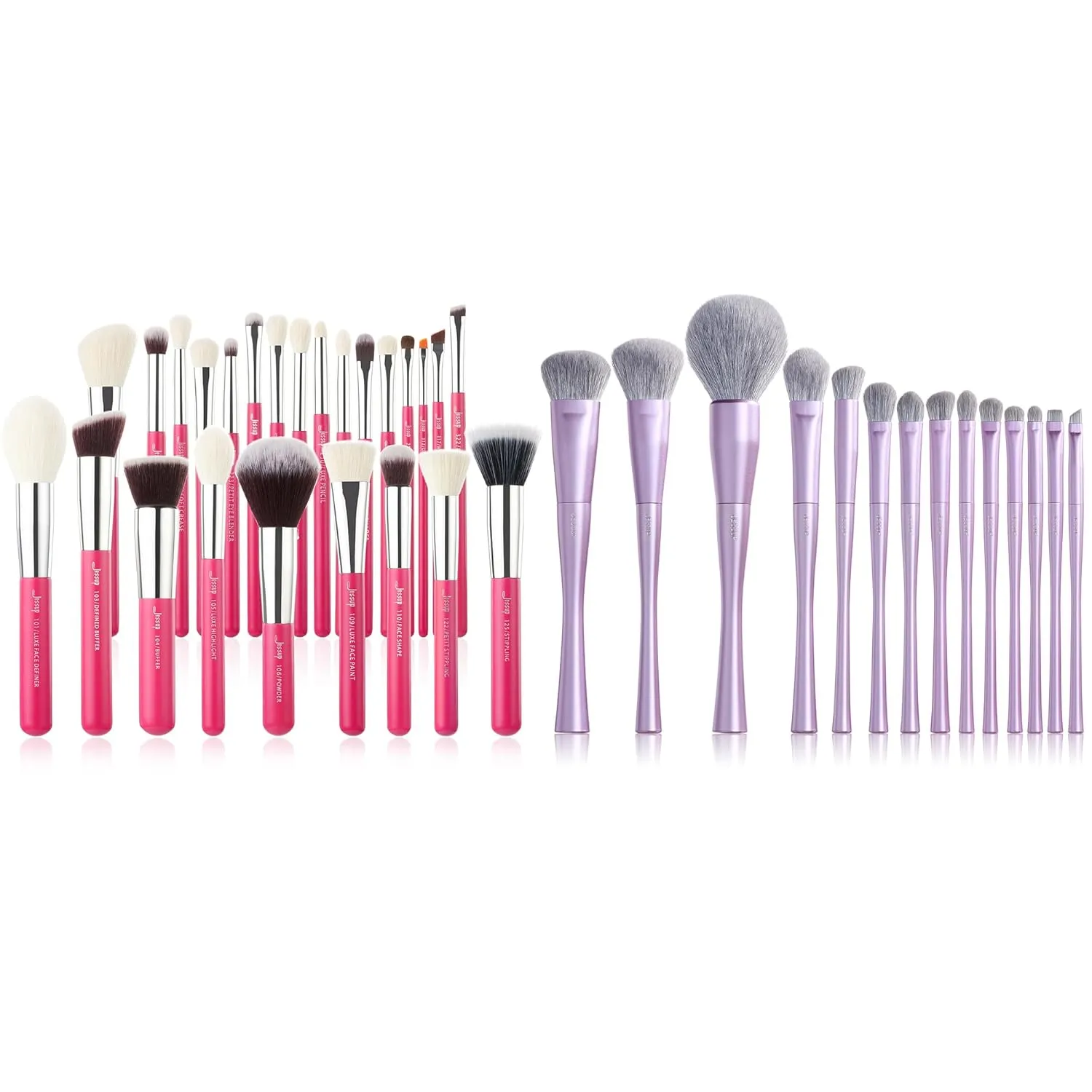 Jessup Brand 25pcs Professional Makeup Brush Set T195 Bundled with Makeup Brushes Set Luxury Purple T512