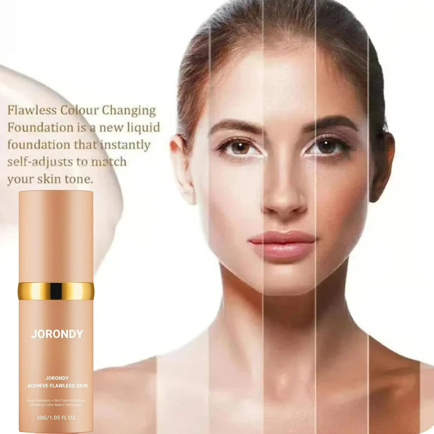 JORONDY Achieve Flawless Skin - foundation 4in1 light spectrum,foundation makeup,Suitable for sports, fitness and other places (1PC, One Size)