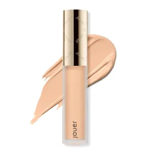 Jouer Essential High Coverage Liquid Concealer - Brightening Concealer - Color Corrector for Under Eye Dark Circles, Spot Coverage, and Eye Primer - Soft Matte Finish, Toast