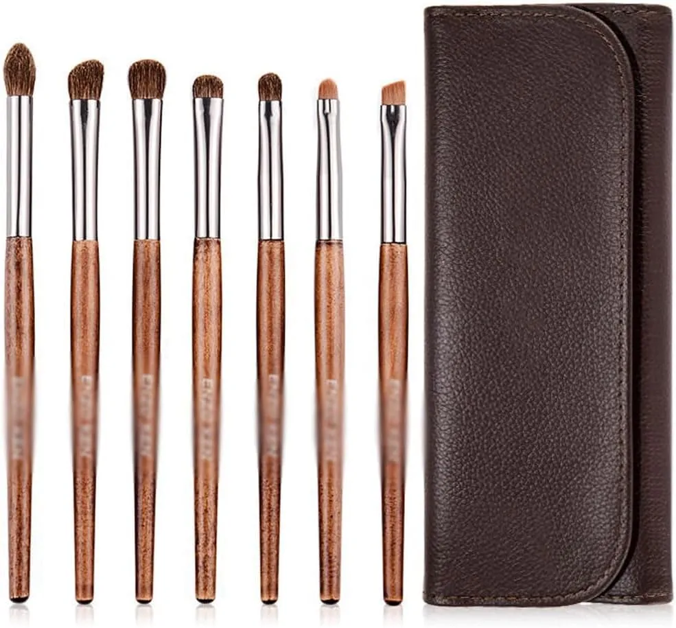 JSEIAJB Eye Shadow Brush Set Soft Hair Eye Eyebrow Brush Portable 7 pcs Brushes Eyeliner Brush Halo dye Brush