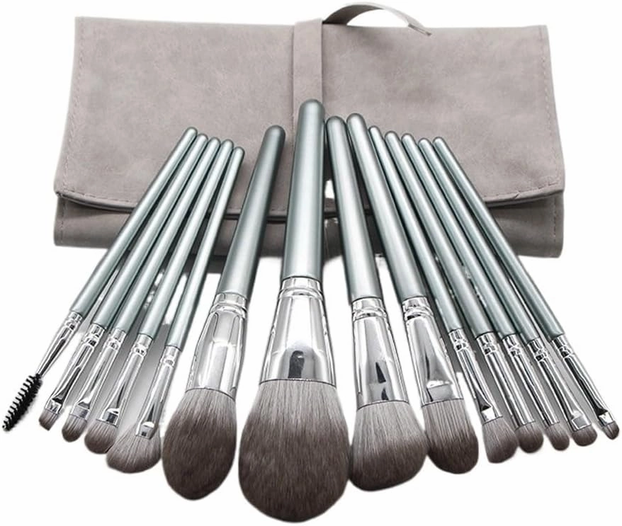 JSEIAJB 14 Pieces of Makeup Brush Set, Complete Set of Powder Eye Shadow Brush, Convenient Makeup Tools