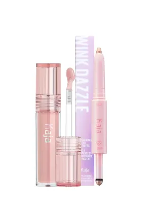 Kaja Wink Dazzle 02 Champagne Sequin   Lip Gloss - Gloss Shot 02 Milk Tea, 0.14 Fl Oz Bundle