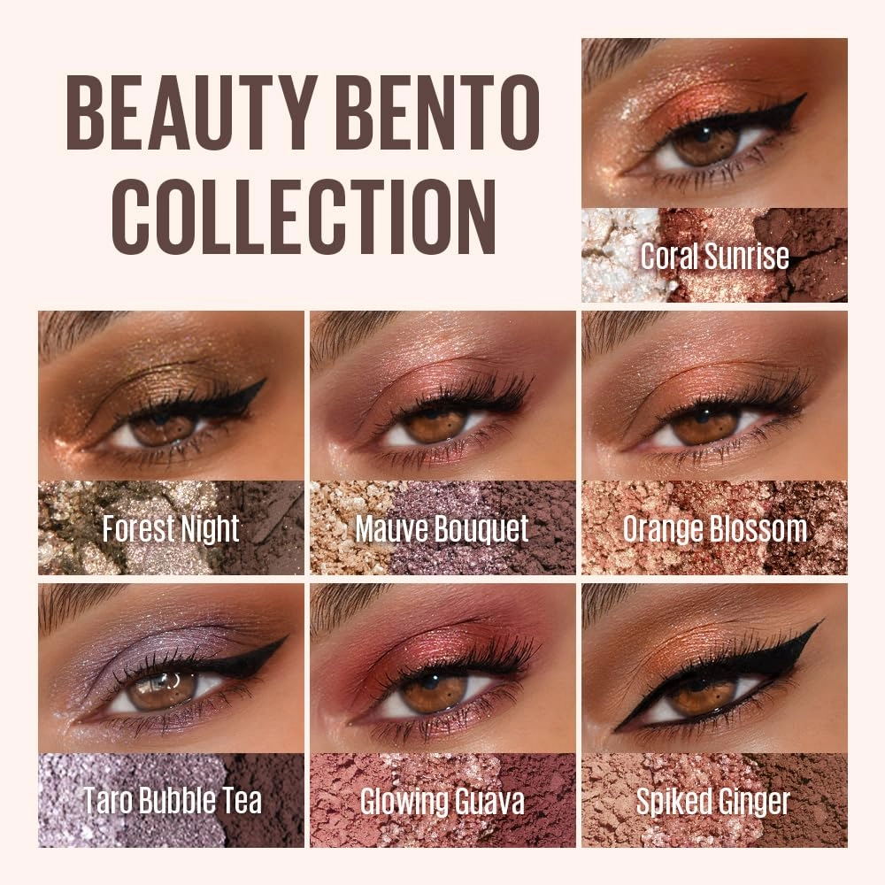 Kaja Beauty Bento Collection - Bouncy Eyeshadow Trio | Burnt Sandy Brown Tones, Travel Size, 13 Velvet Dream, 2019 Allure Best of Beauty Award, 0.03 Oz
