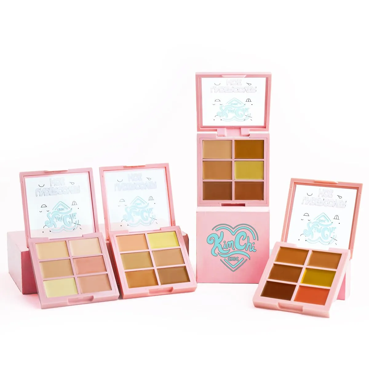 KimChi Chic Undercover Hoe Corrector Palette - Full Coverage Concealer, Creamy, Long Wearing, Hides Dark Circles & Blemishes Cruelty Free, Medium 0.25 oz