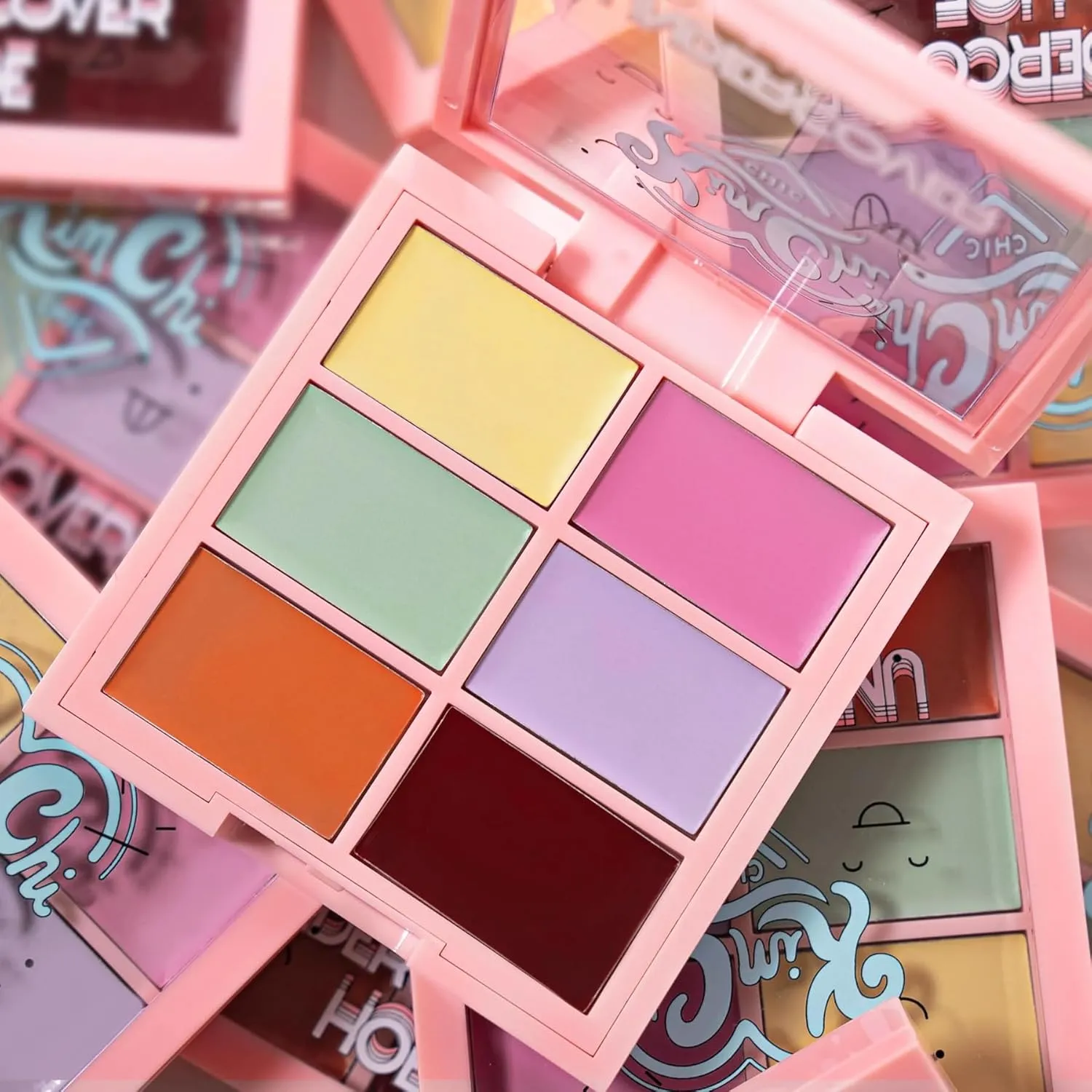 KimChi Chic Undercover Hoe Corrector Palette - Full Coverage Concealer, Creamy, Long Wearing, Hides Dark Circles & Blemishes Cruelty Free, Universal 0.25 oz
