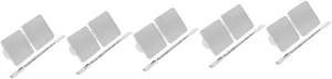 Kisangel 5sets DIY Stainless Steel Makeup Mixing Palette with Spatula Compact Cosmetic Plate for Liquid Foundation Lipstick Eyeshadow Nail Polish Easy to Clean Lightweight Use
