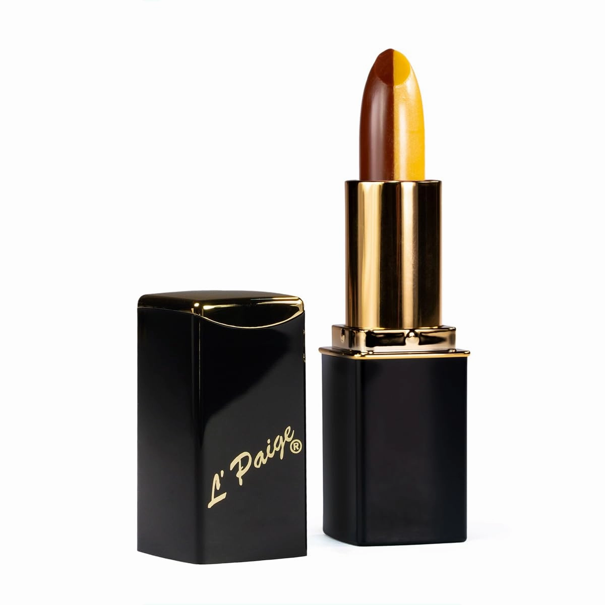 L'Paige L12 - BROWN/YELLOW Split-Stick Lipstick | Aloe Vera Based, Long-lasting, Moisturizing