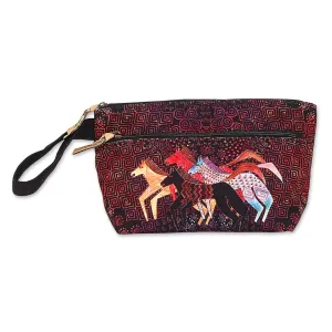 Laurel Burch Cosmetic Bag Coin Purses (B. Brown Horse)