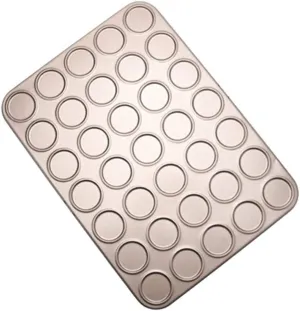 Leadigol 35 Holes Non-Stick Carbon Steel Macaron Pans Bakeware, Round DIY Cake Biscuits Dessert Oven Liner Baking Pans Kitchen Tools