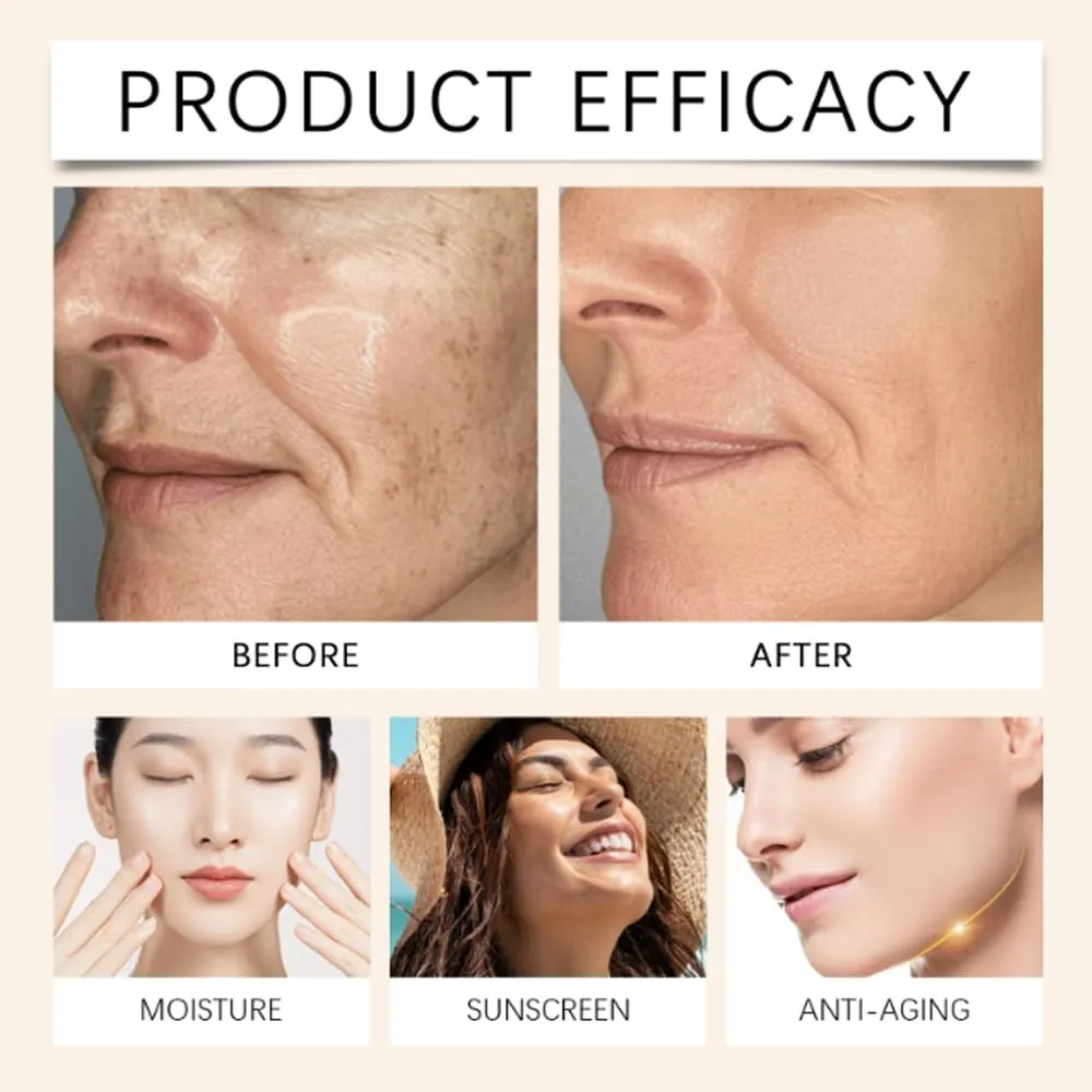 Lereliable 4 in 1 Color Changing Foundation, Hydrating Color Changing Foundation, High Coverage Concealer Stick Full Coverage, Long Lasting (1pcs)
