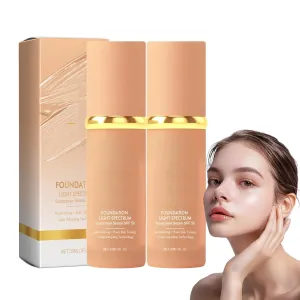 Lereliable 4 in 1 Color Changing Foundation, Hydrating Color Changing Foundation, High Coverage Concealer Stick Full Coverage, Long Lasting (2pcs)