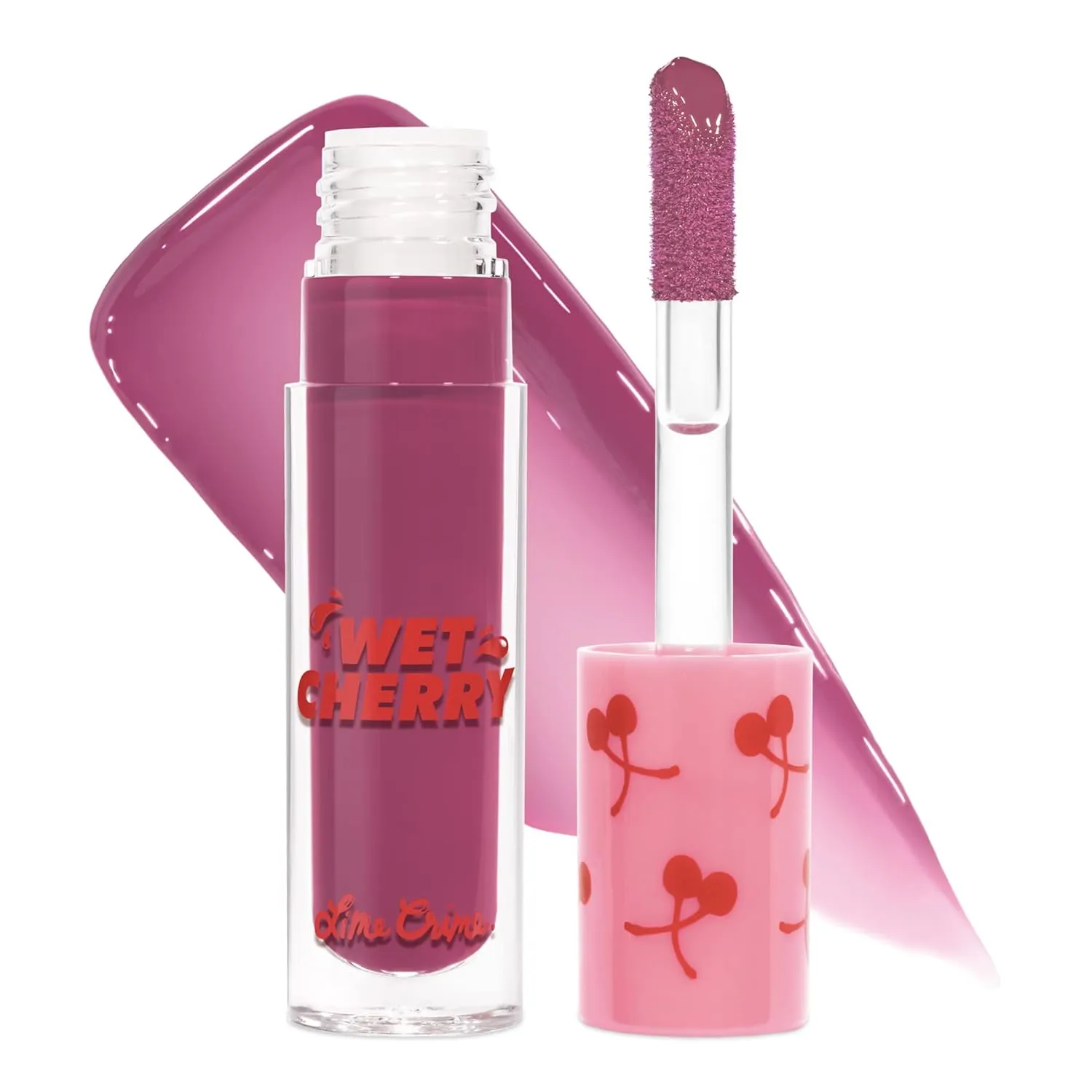 Lime Crime Wet Cherry Lip Gloss, Bitter Cherry (Soft Brown Nude) - Cherry Scented Lightweight, Plumping & Comfortable Ultra Glossy Sheen That Won't Stick - Won't Bleed or Crease - Vegan Makeup