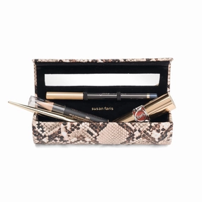 Lipstick Case with Mirror, Portable Makeup Case Holds 2 Lip Colors, Liners & Touch-Up Essentials, Double Lipstick Lip Gloss Case Organizer Compact Mirror. Luxe Gift Box