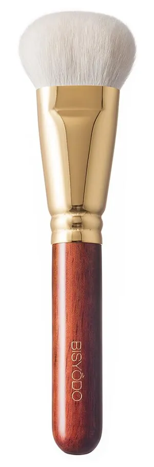 Long Series Foundation Brush - Round Flat Type, Brown