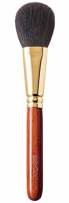Long Series Cheek Brush - Round Flat Type, Brown