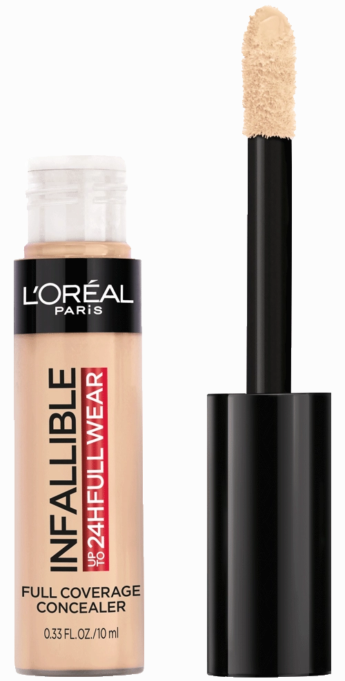 Loreal paris INFALLIBLE Up to 24HR Fresh Wear full coverage concealer كونسيلر تغطية كاملة من لوريال بارس