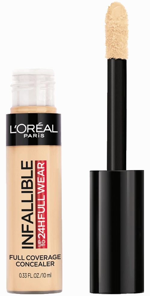 Loreal paris INFALLIBLE Up to 24HR Fresh Wear full coverage concealer كونسيلر تغطية كاملة من لوريال بارس