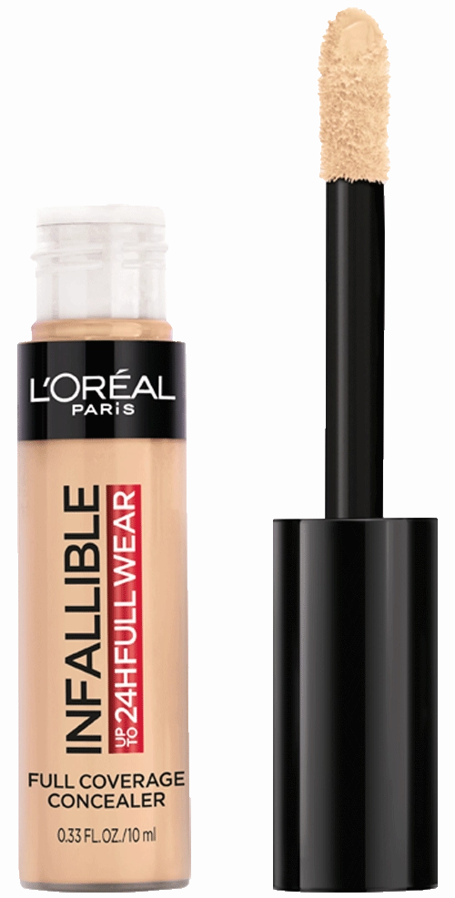 Loreal paris INFALLIBLE Up to 24HR Fresh Wear full coverage concealer كونسيلر تغطية كاملة من لوريال بارس